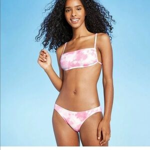 Juniors' Ribbed Apron Front Bralette Bikini Top 4/6 Medium